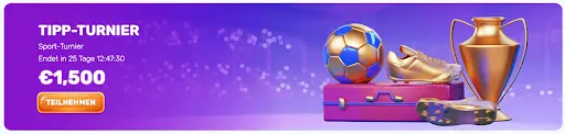 Sport-Tippturnier bei Slots Palace – jetzt teilnehmen und gewinnen Slots Palace Tipp-Turnier mit Fußball, Pokal und Preisgeld 1500€