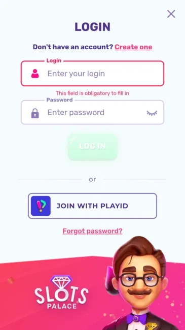 Slotspalace Login